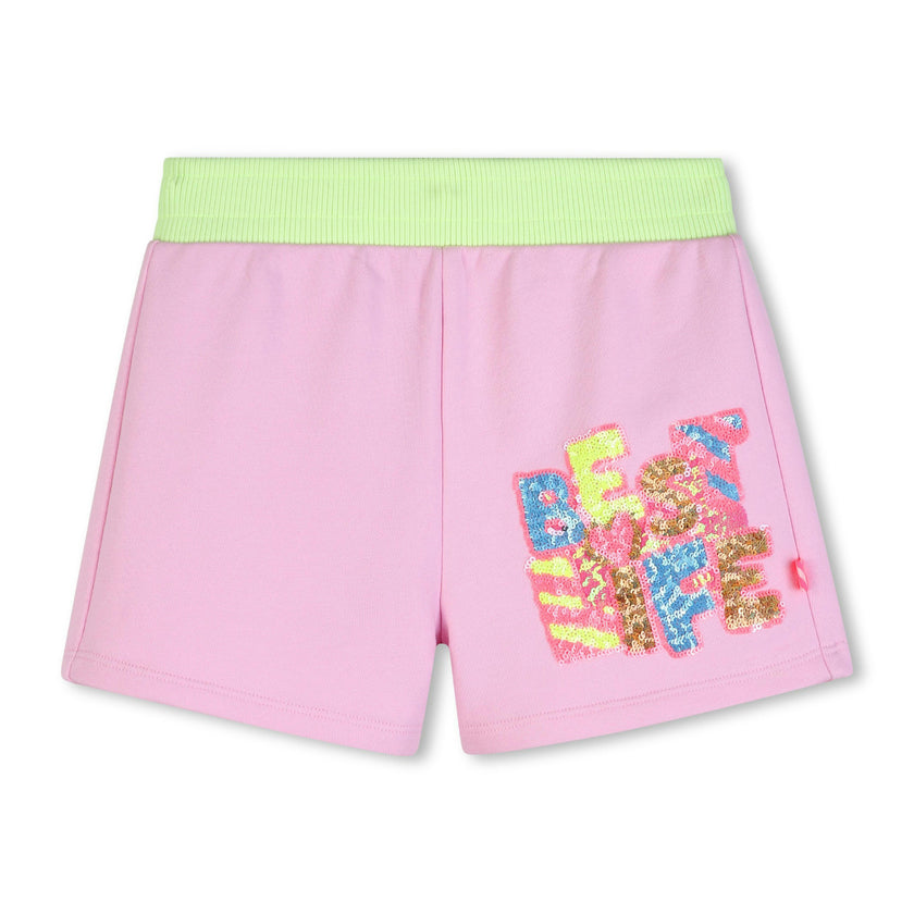Pink Elastic-Waist Kids’ Shorts