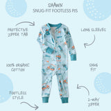 SHAWN Snug-fit Footless Baby Pajamas for Boys & Girls