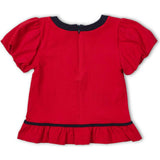 Bubble Sleeve Top With Cherries