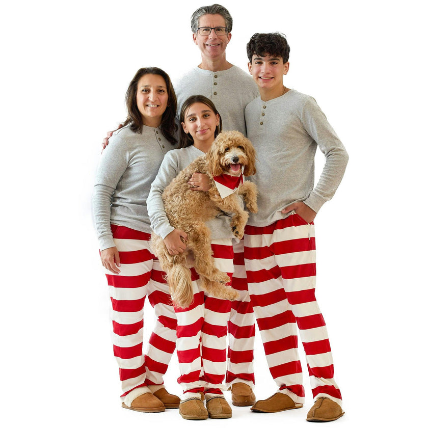 Matching Family Jammies Christmas Pajamas - Red Jumbo Stripe