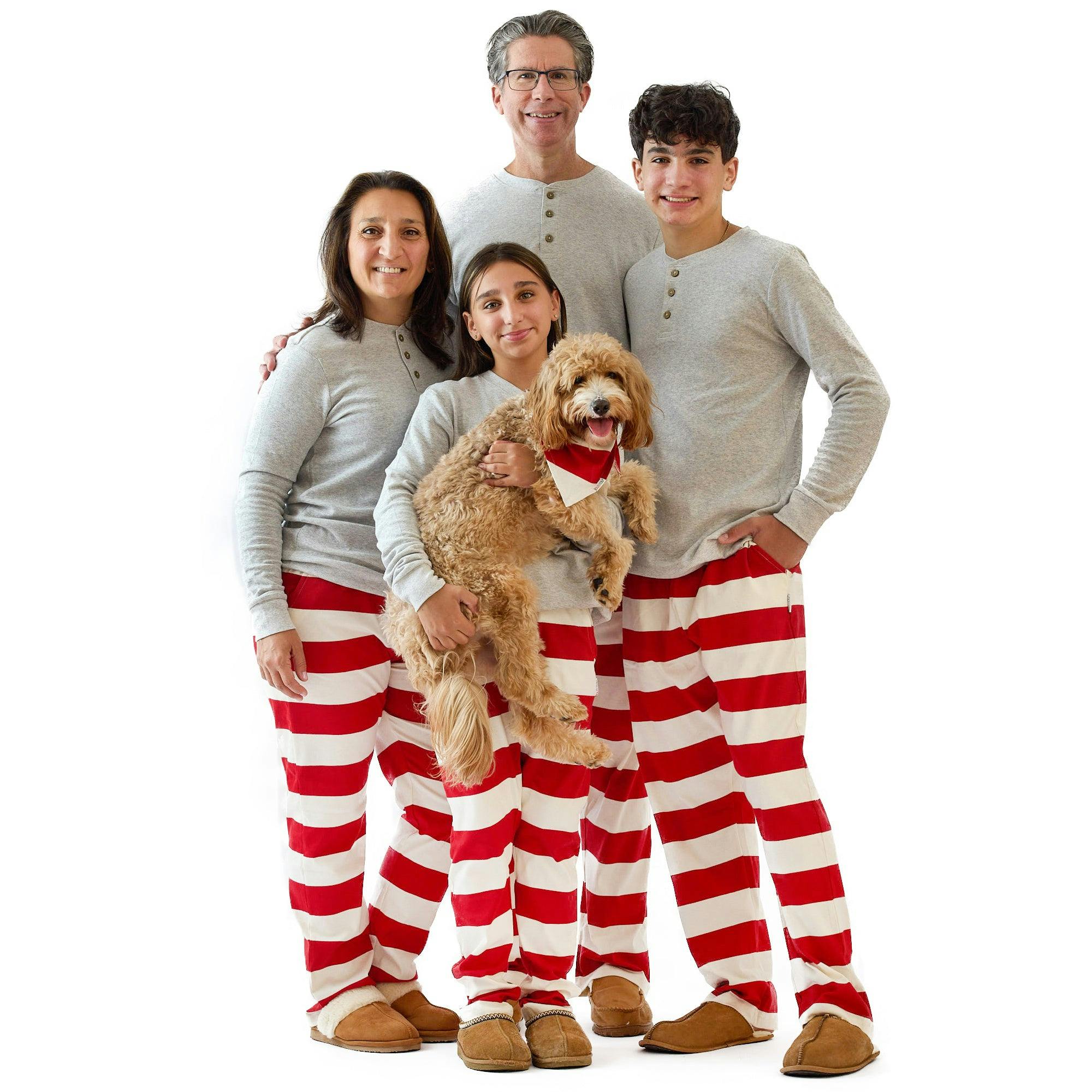 Matching Family Jammies Christmas Pajamas - Red Jumbo Stripe