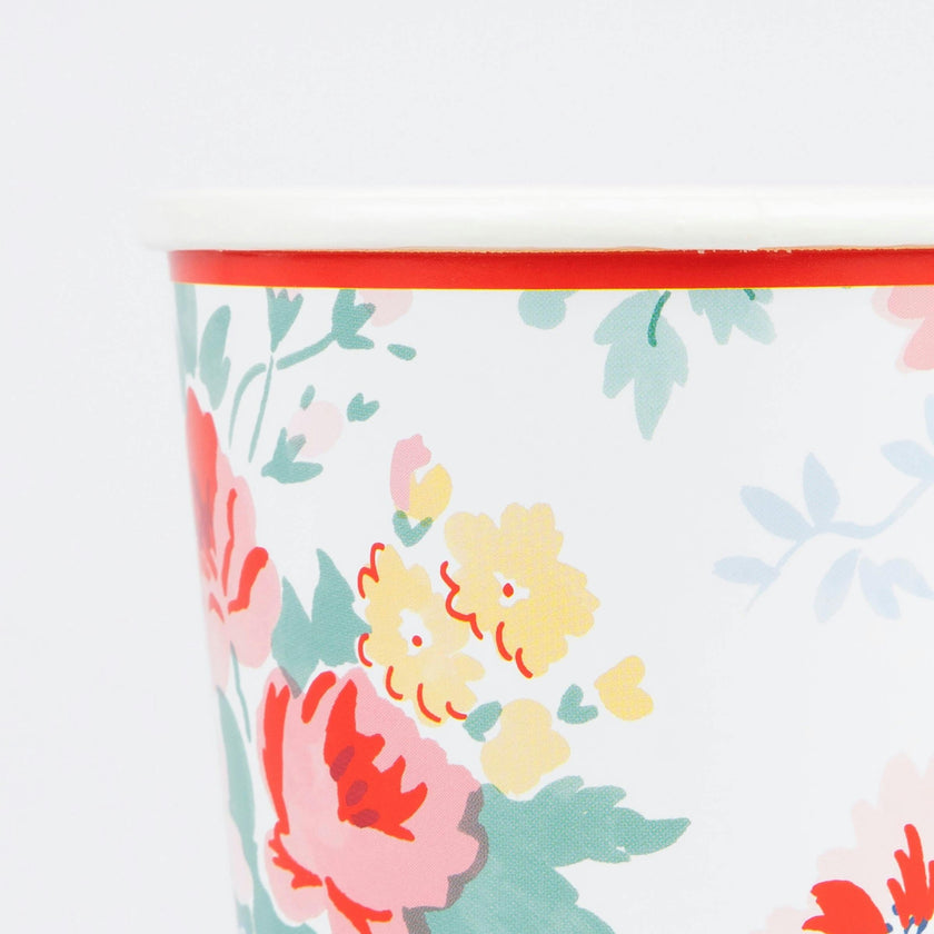 Vintage Floral Cups