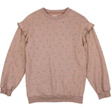 Ruffle Pine Crew Neck Ruffle Shoulder Long Sleeve Sweater