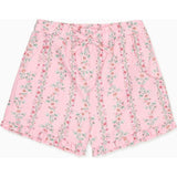 Pink Garland Flores Cotton Girl Shorts