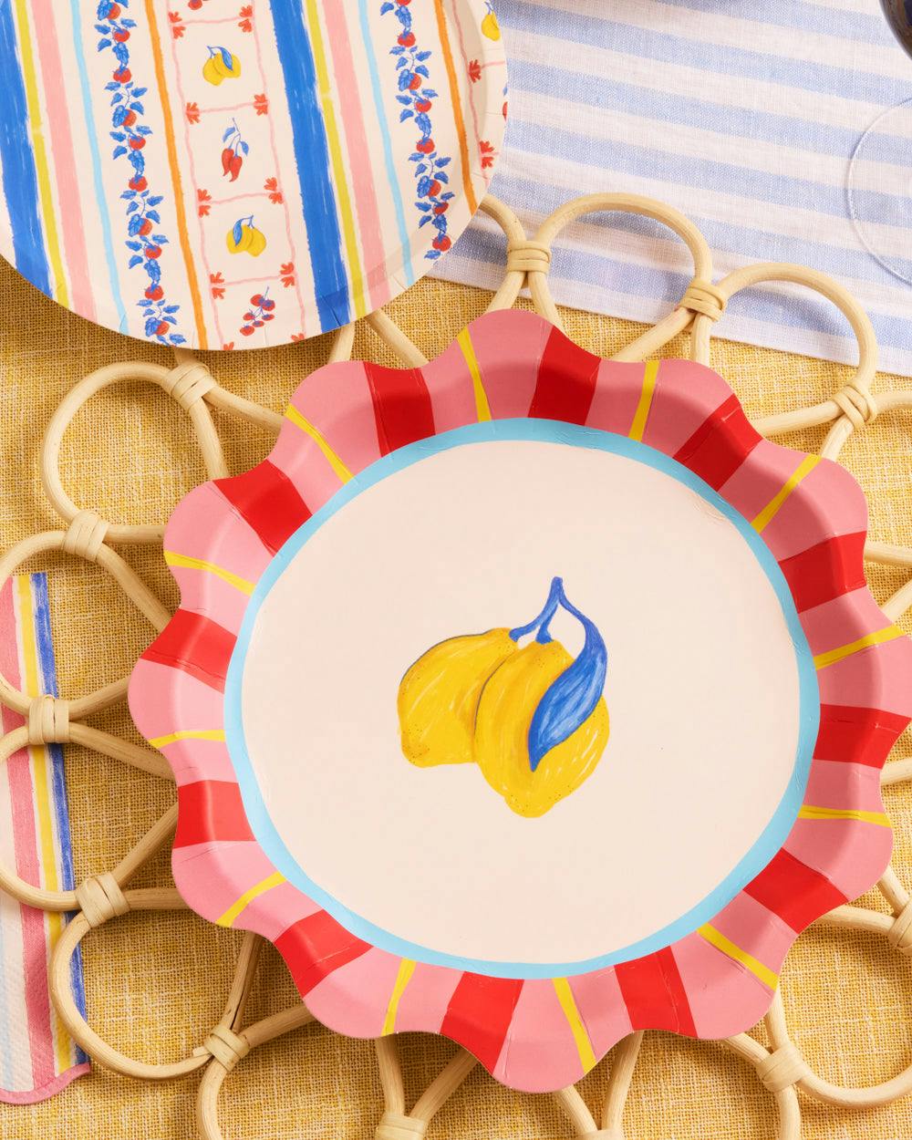 Italian Capri Plates - 32 paper plates