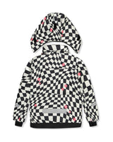 Two Piece Teknik Snowsuit White And Bright Pink Checkered Print