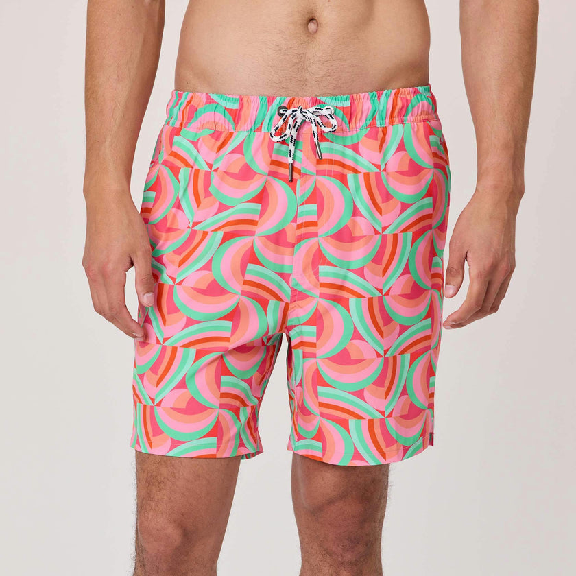 Mens Geo Melon Sustainable Swim Short