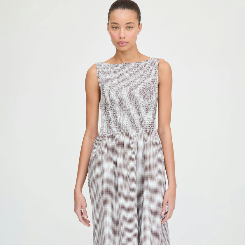 The Cosima Nap Dress - Chocolate Gingham
