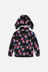 Two Piece Play Snowsuit Black Rose Print