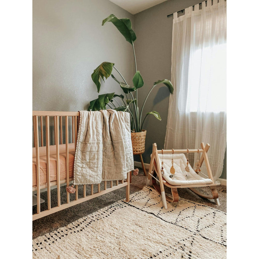 Muslin Fitted Crib Sheet (Copper)