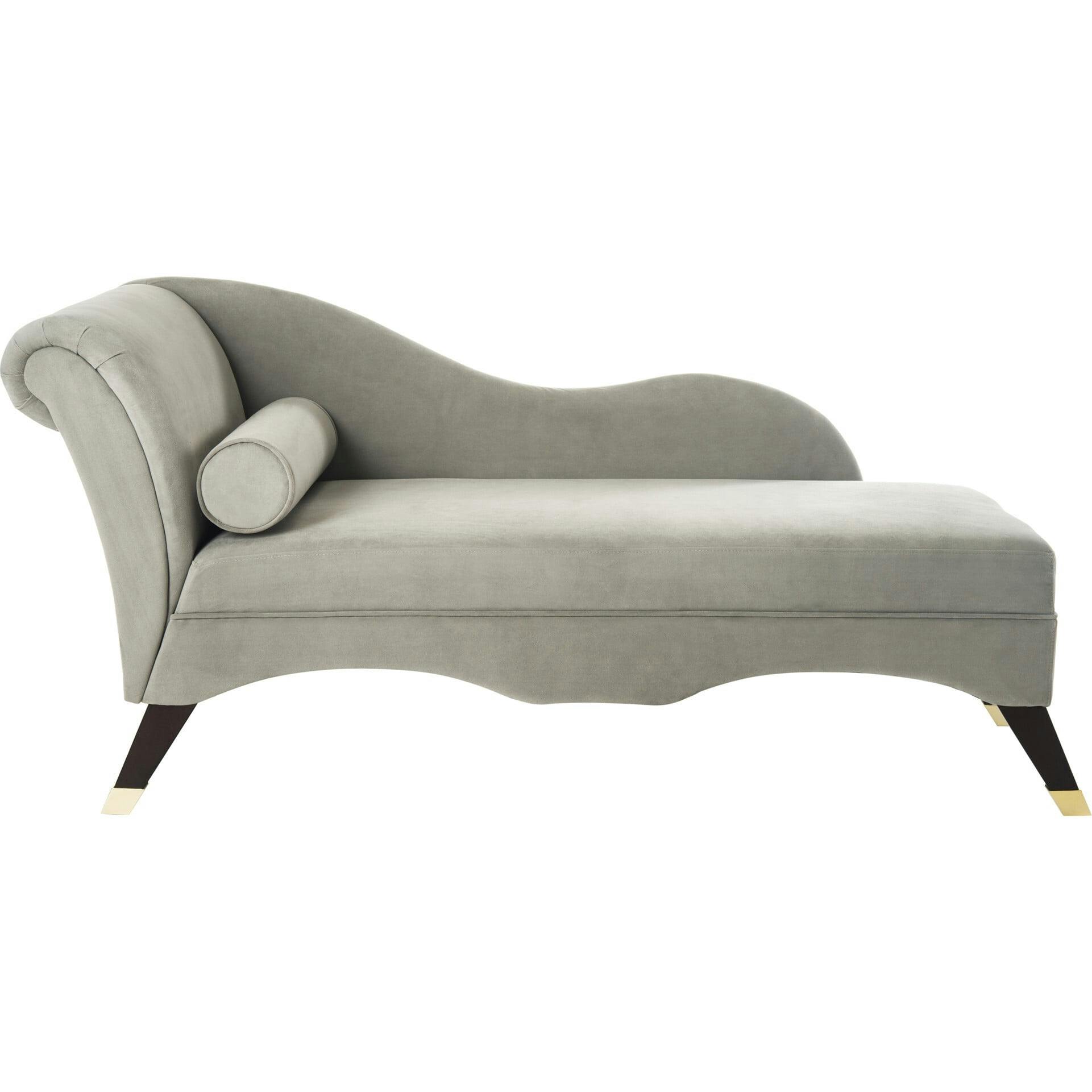 Caiden Velvet Chaise with Pillow