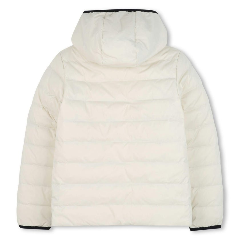 Beige Hooded Puffer Coat