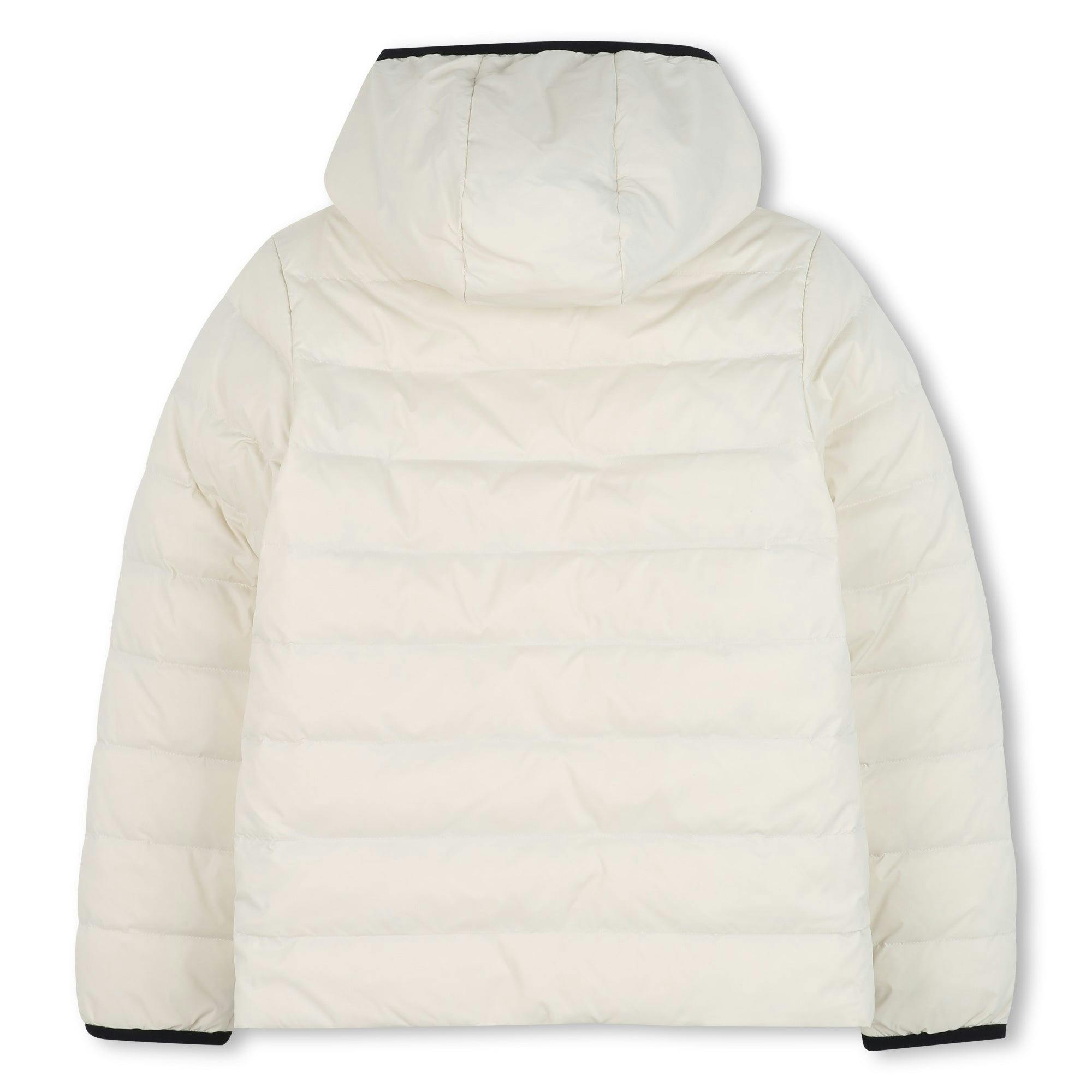 Beige Hooded Puffer Coat