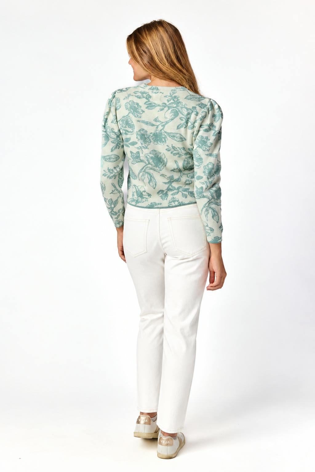 Amelia Jacquard Sweater Sage