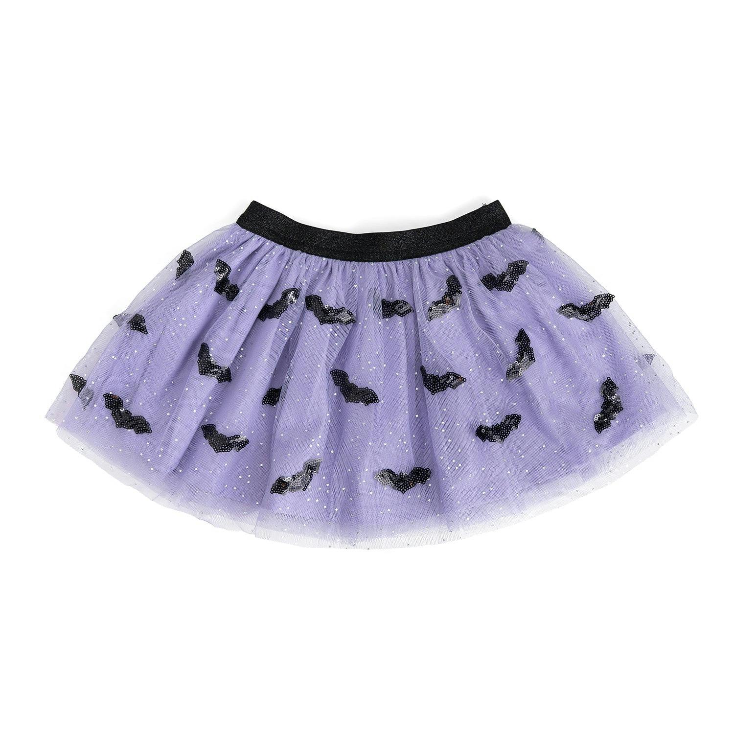 Sequin Bat Halloween Tutu Skirt