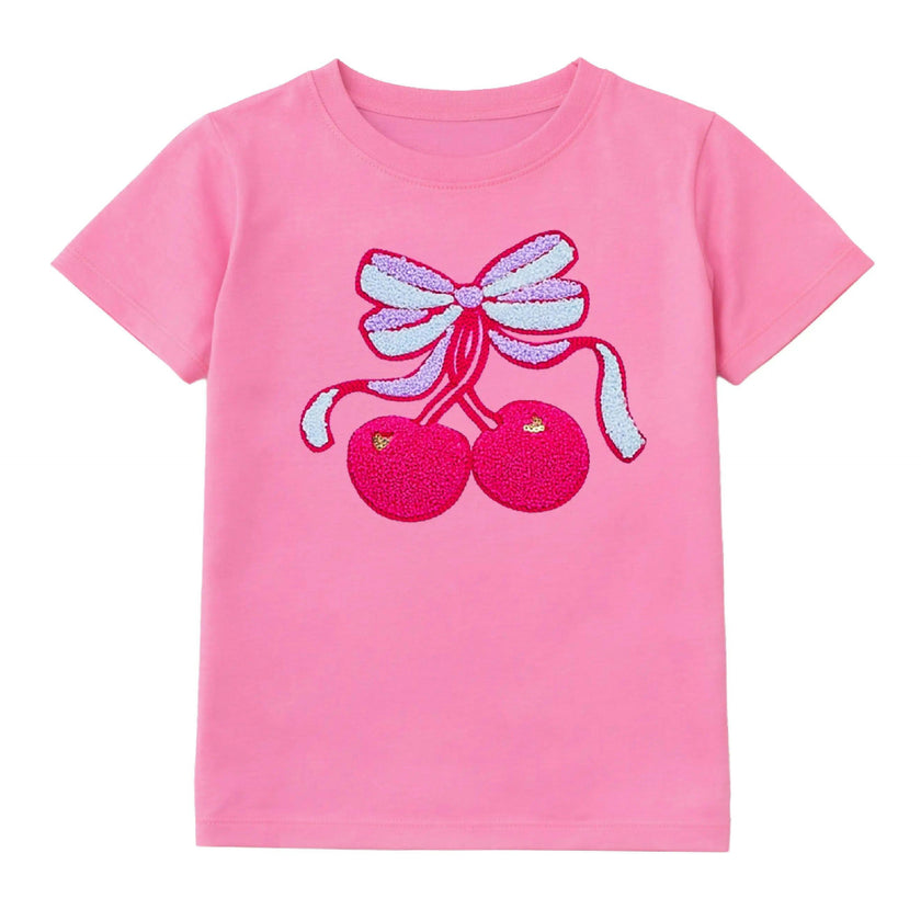 Cherry Bow Short Sleeve Tee