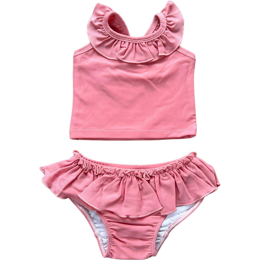 Girl's Two-Piece Tankini Swim Set Desert Rose