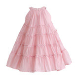 Pink Seralyn Tiered Ruffle Dress