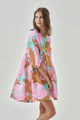 Alcala Linen Dress - Aquarela