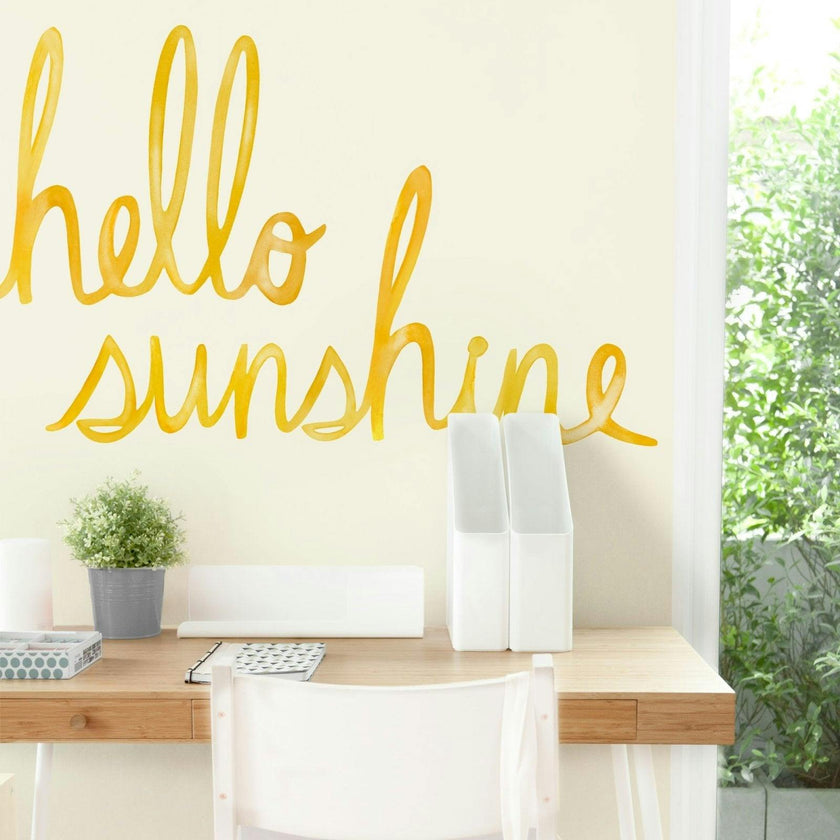 Watercolor Words • Hello Sunshine • Peel-and-Stick Wall Decals