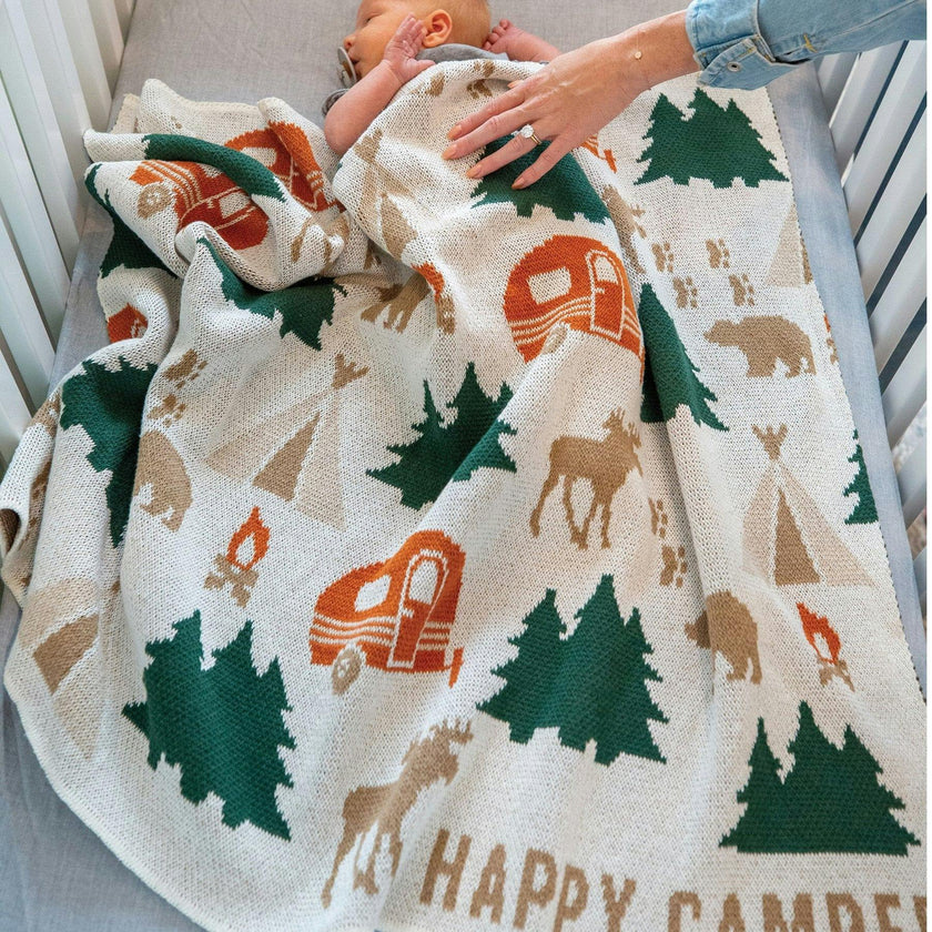 Happy Camper Baby Throw