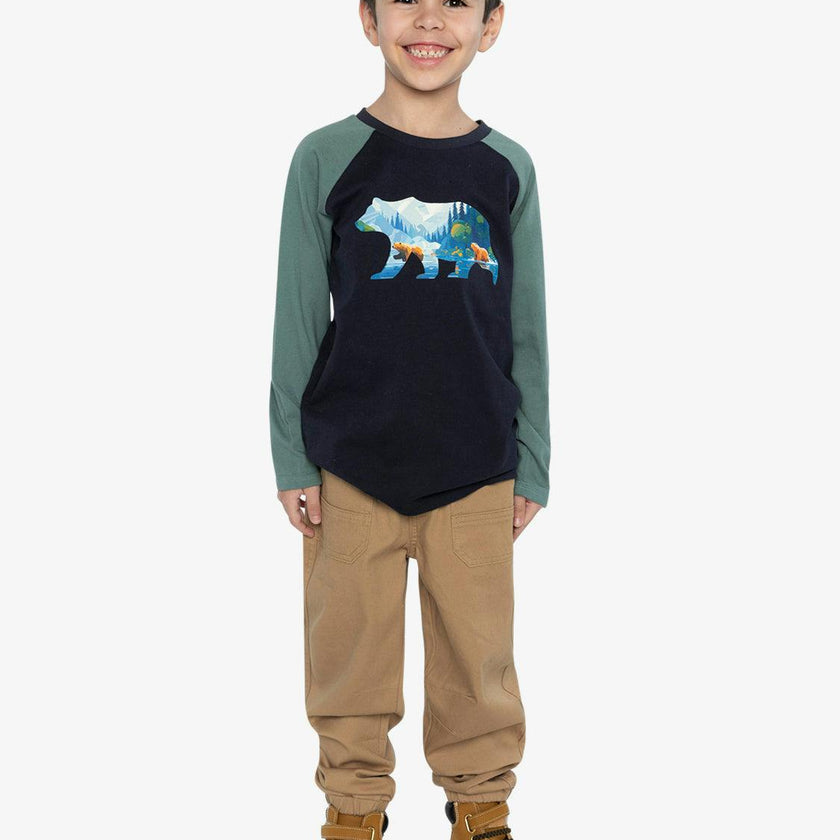 Raglan T-Shirt Dark Blue And Green
