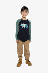 Raglan T-Shirt Dark Blue And Green