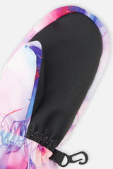 Play Winter Mittens Mauve Flower Print