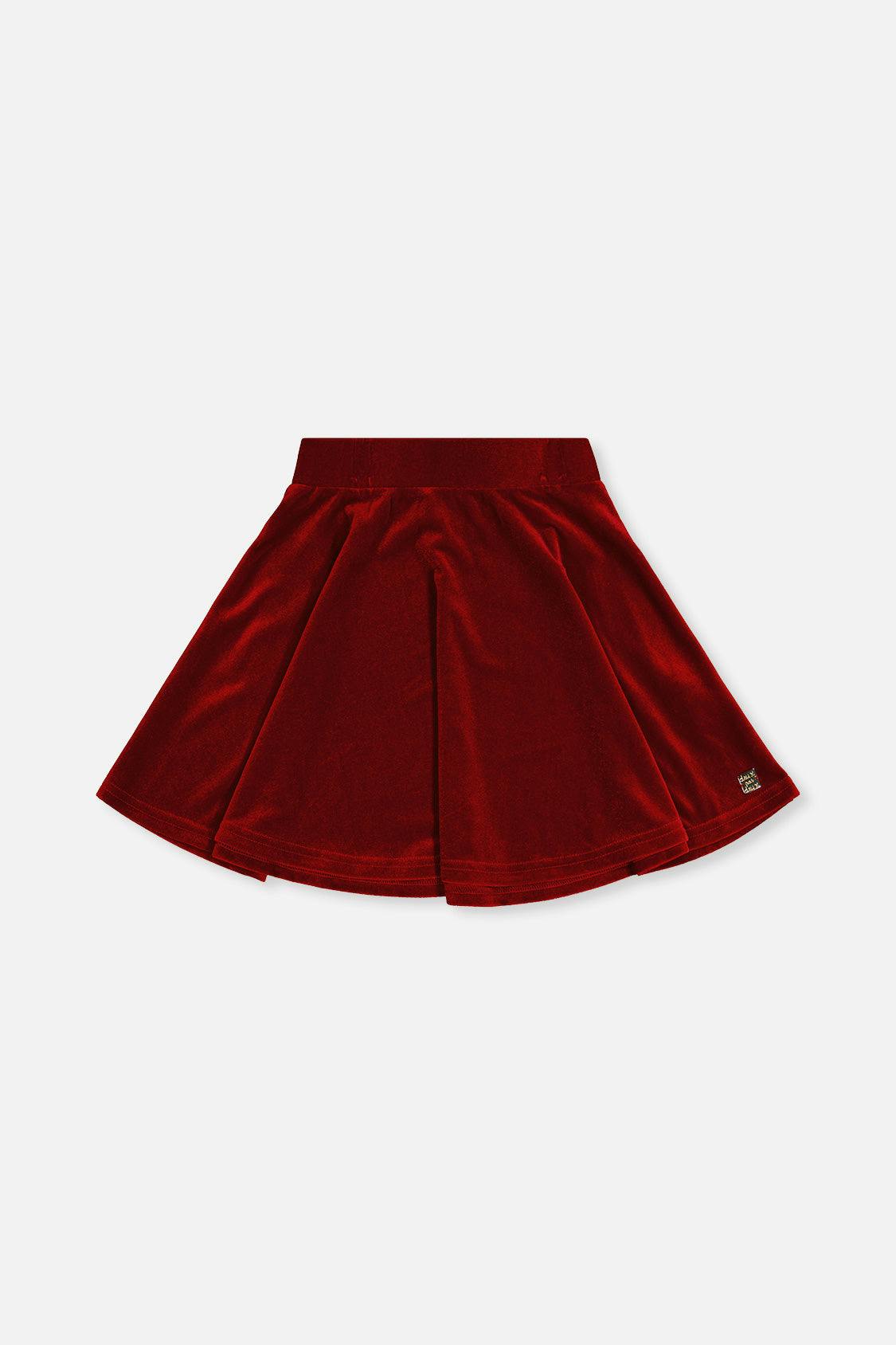 Velvet Skirt Red