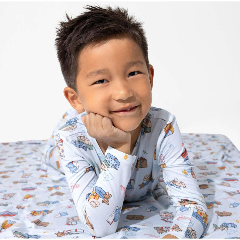 Vintage Suitcases Kids Pajamas