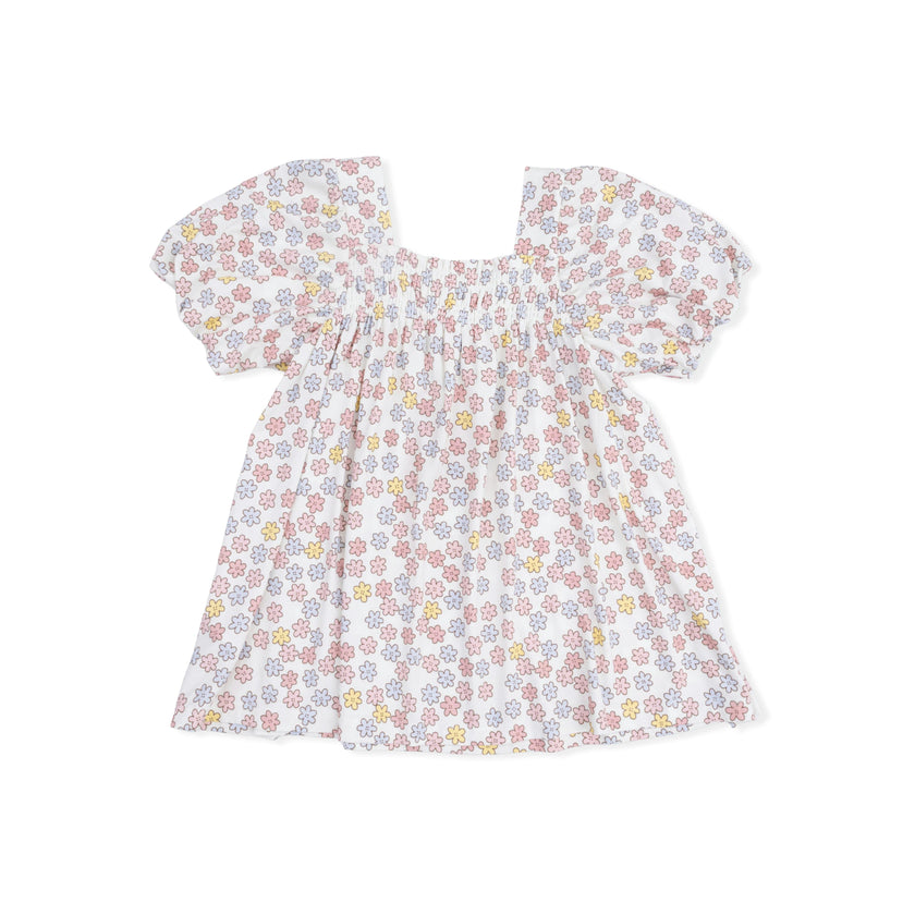 Sarah Floral - Puff Sleeve Baby Doll Dress and Bloomer