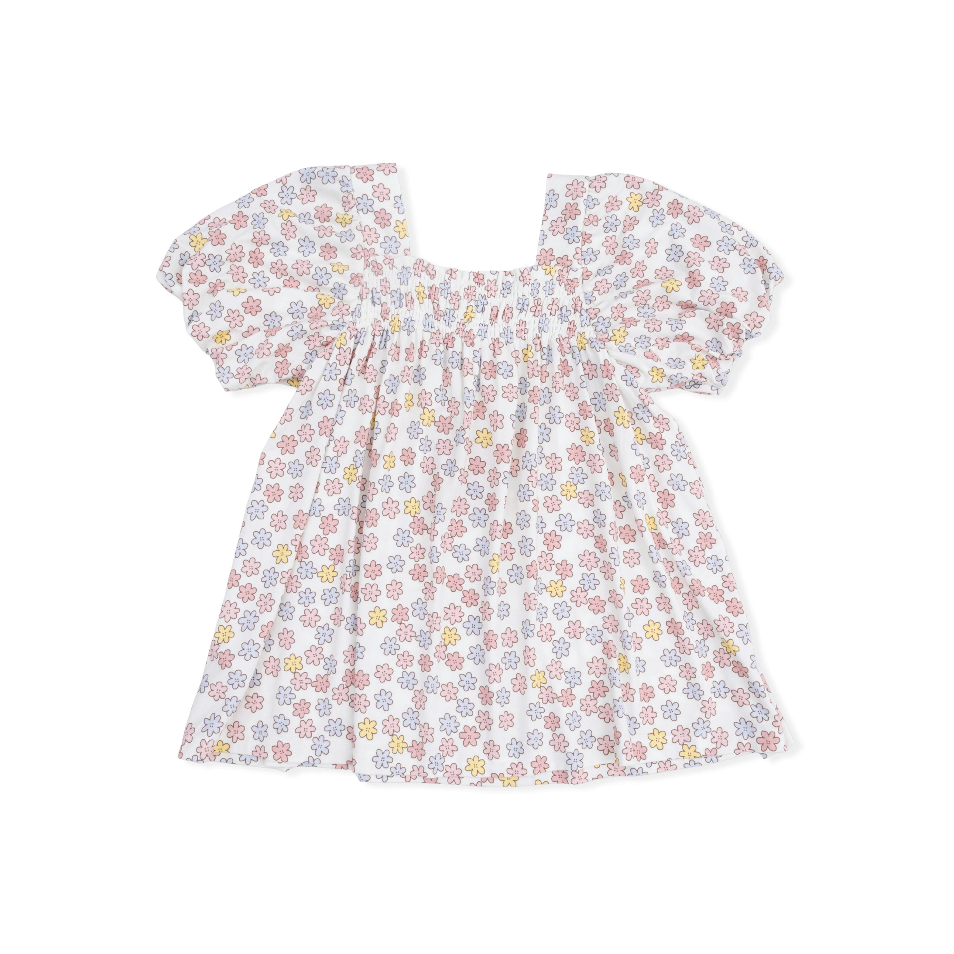 Sarah Floral - Puff Sleeve Baby Doll Dress and Bloomer