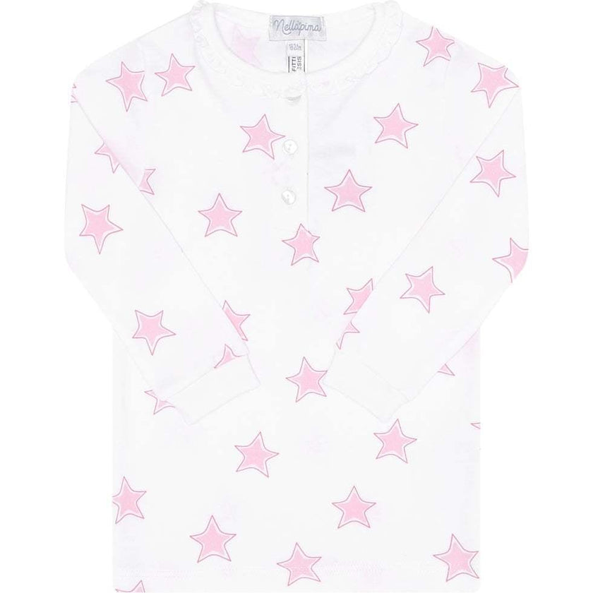 Pink Stars Print Pajama