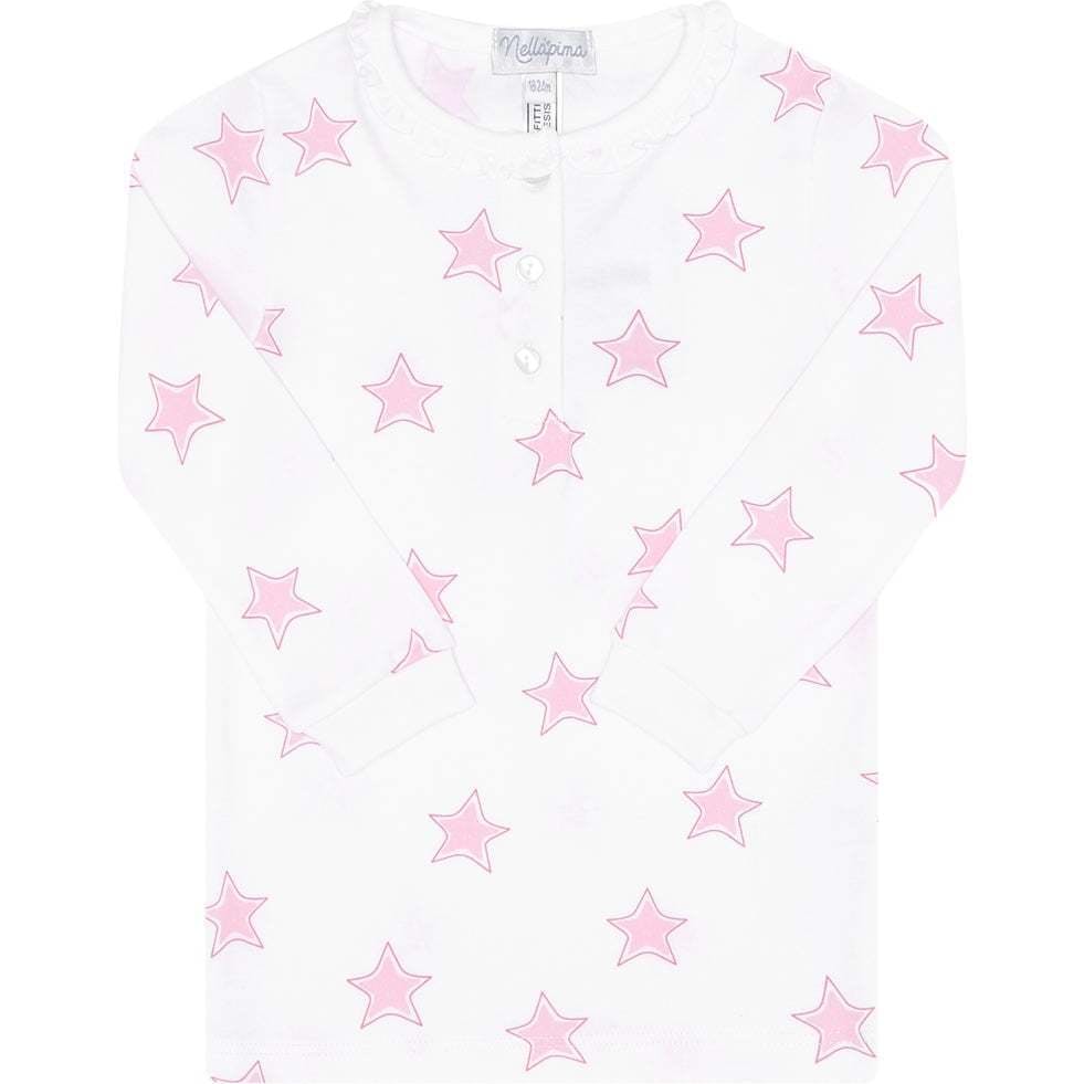 Pink Stars Print Pajama