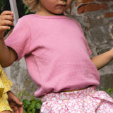 girls blush pointelle shirt