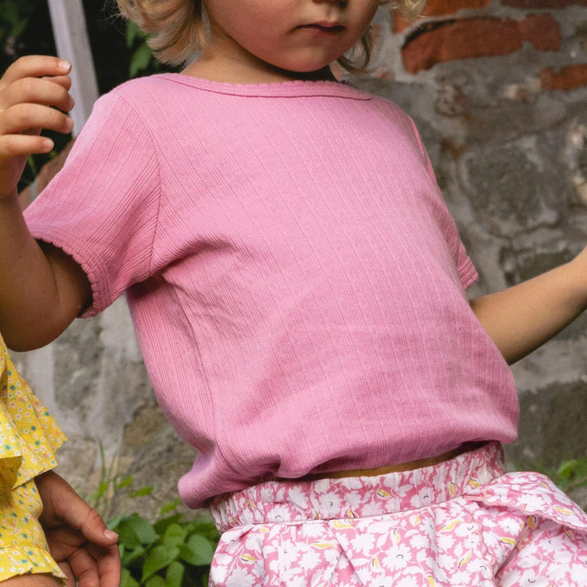 girls blush pointelle shirt