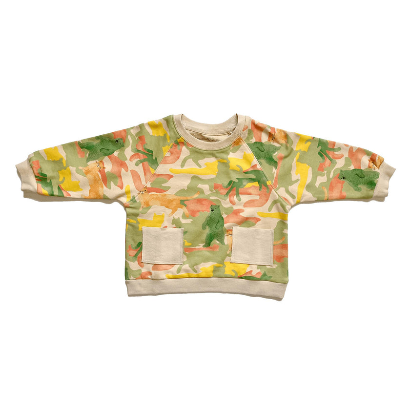 Toby Printed Long Sleeve Terry Sweatshirt