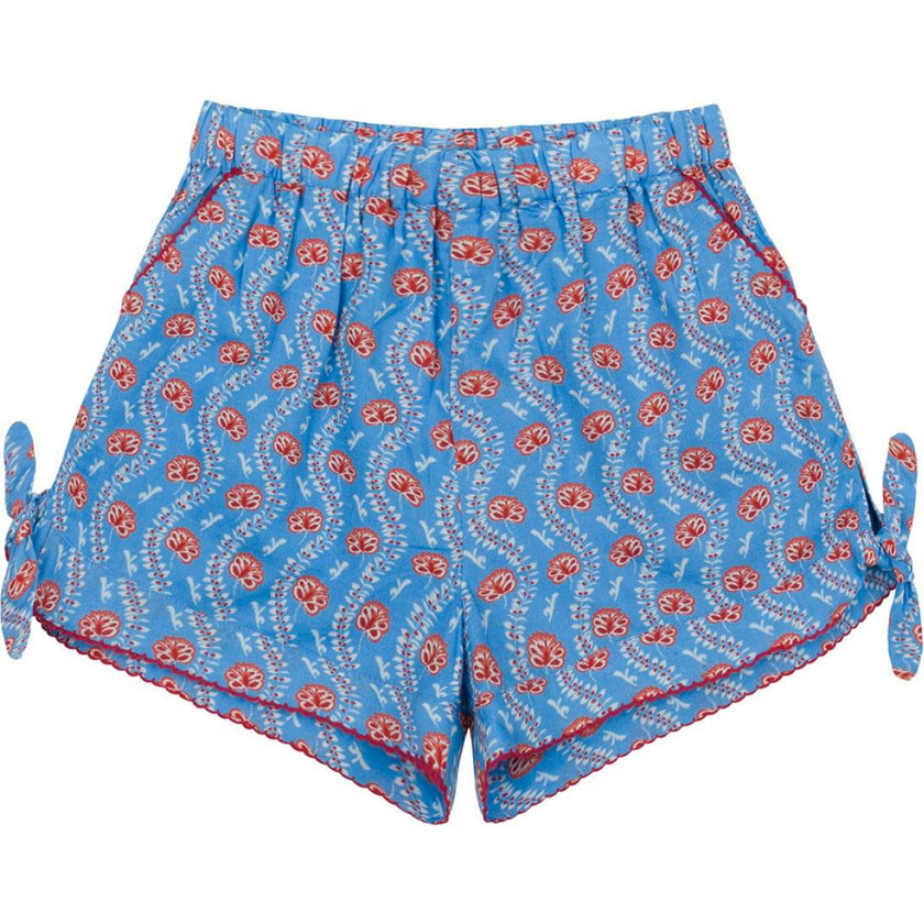 Girls Blue Primrose Tie-Knot Short