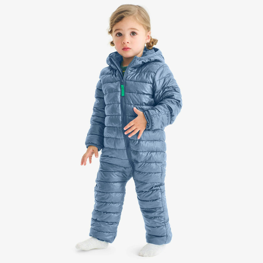Baby lightweight puffer suit in solids