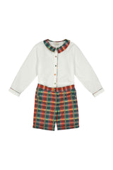 WILLIAM TARTAN ROUGE DRESSY SET