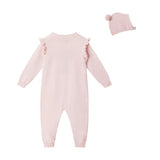 Infant Girls Sweater Romper Set | Shimmer Bow