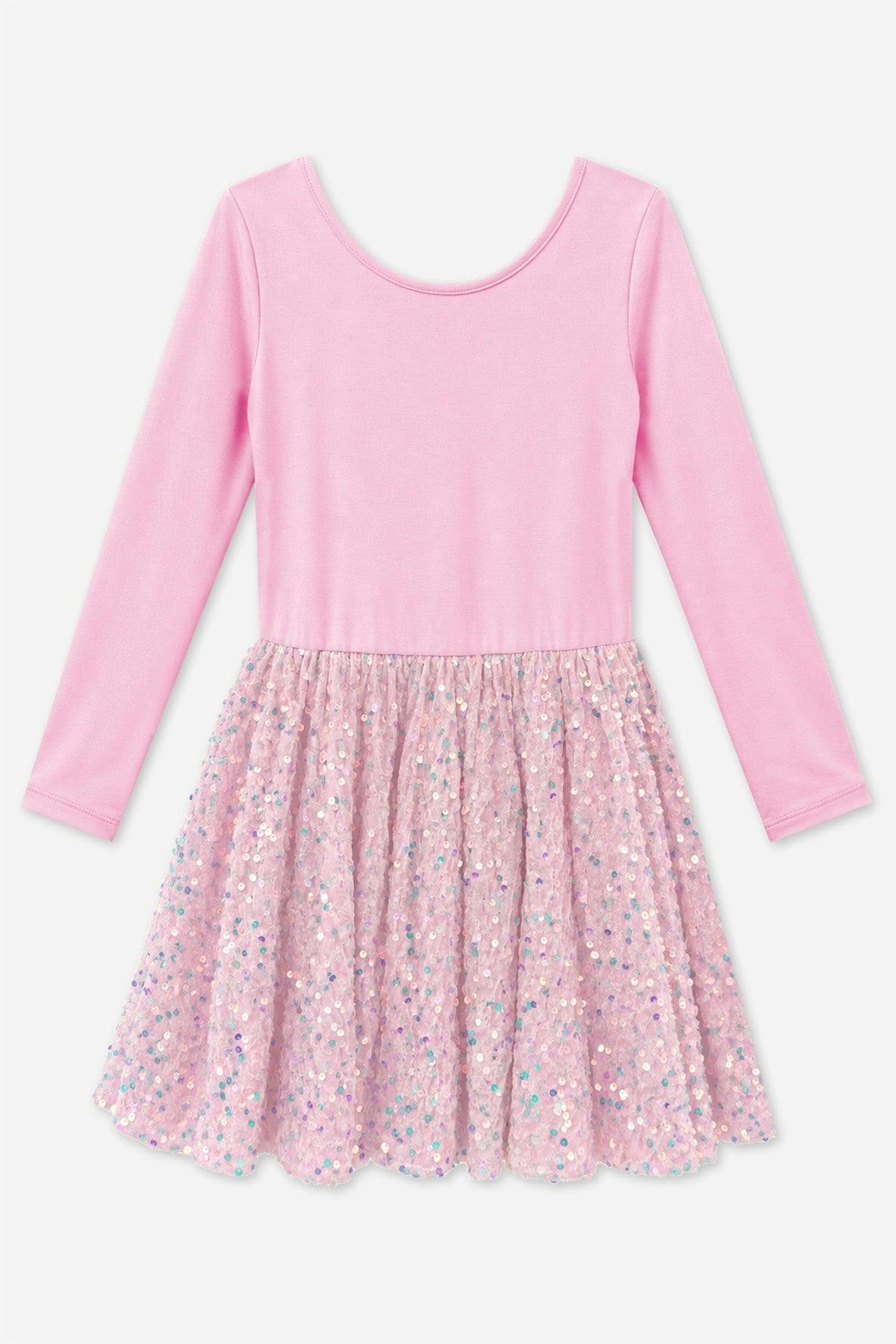 Simply Soft Long Sleeve Sequin Be Happy Dress