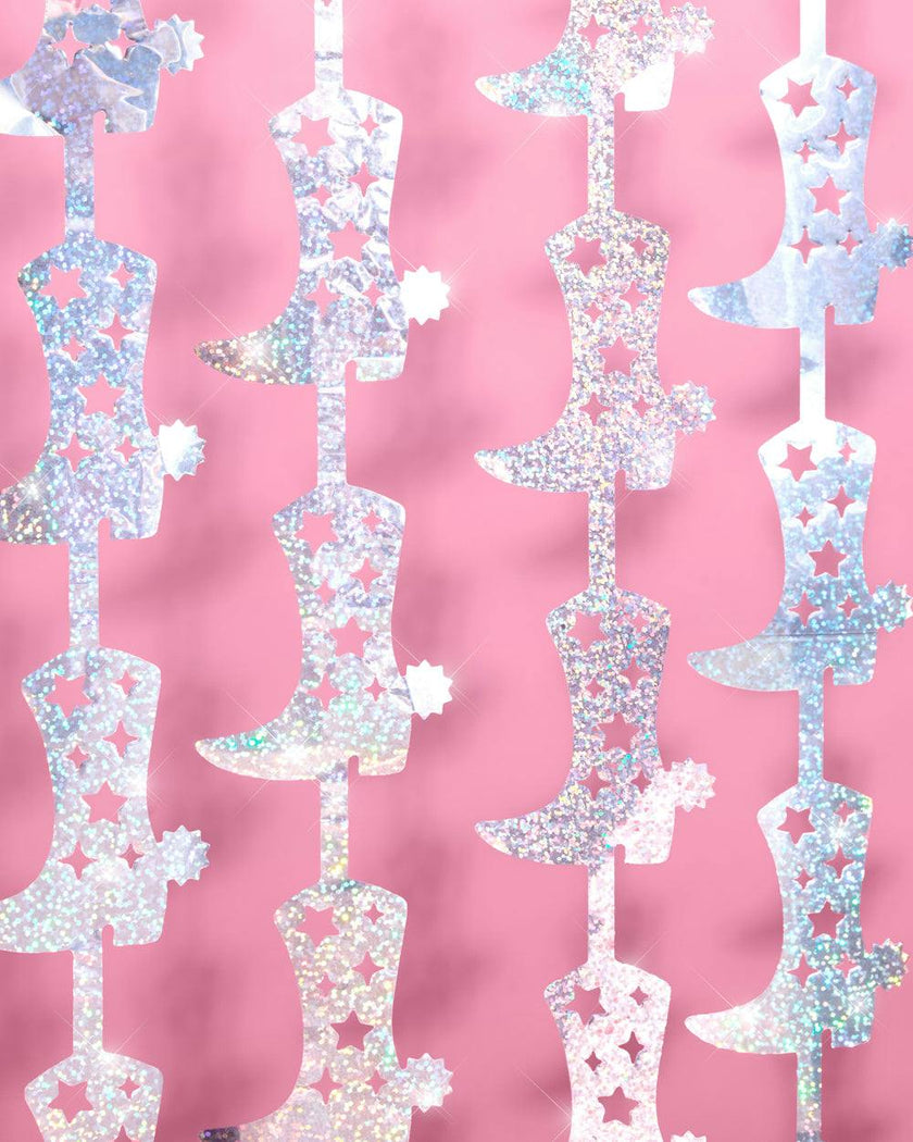 Hoedown Curtain - iridescent foil curtain