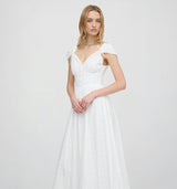 The Lucille Dress - White Crinkle Check