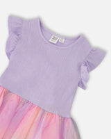 Bi-Material Mesh Dress