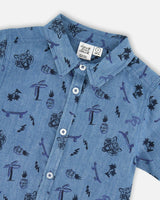 Chambray Short-Sleeve Shirt