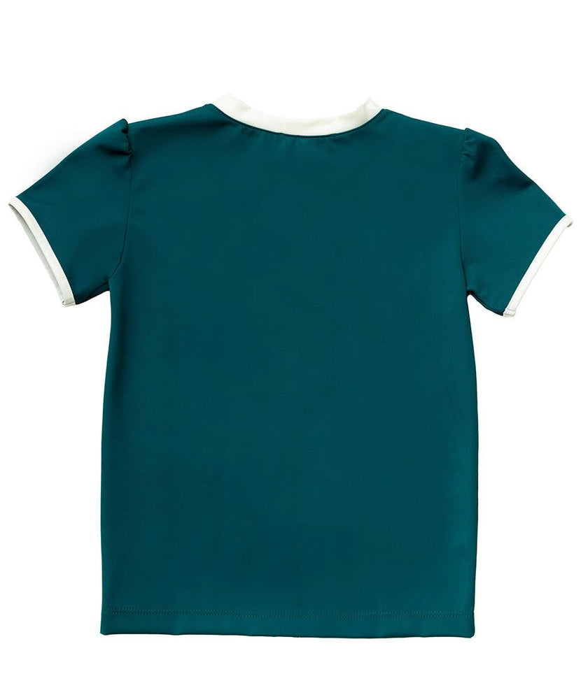 Rashguard Rose in Teal & Ivory