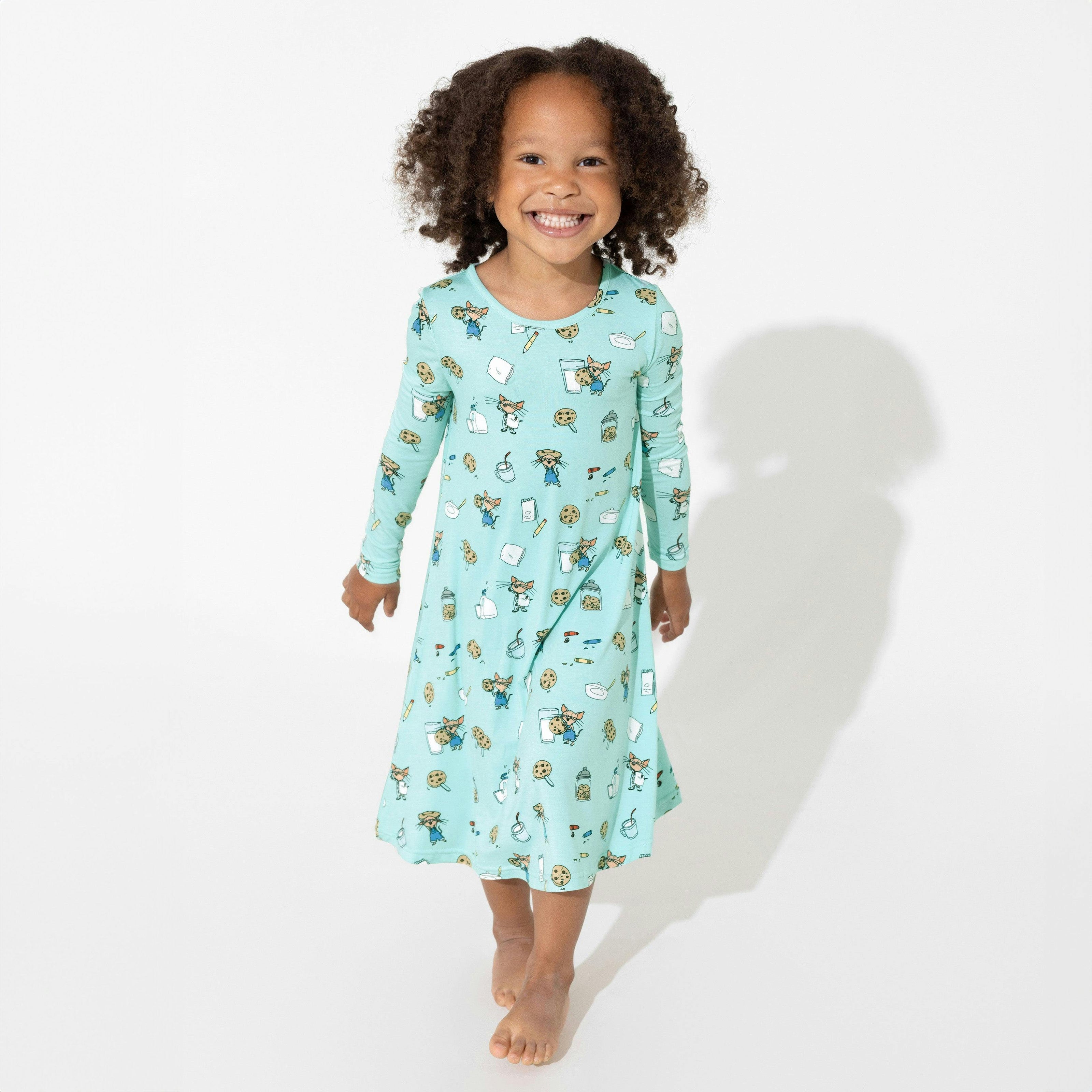If You Give a Mouse a Cookie Bamboo Girls' Long Sleeve Dress