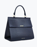 Large, Insulated, Chic Lunchbox, Navy Croc