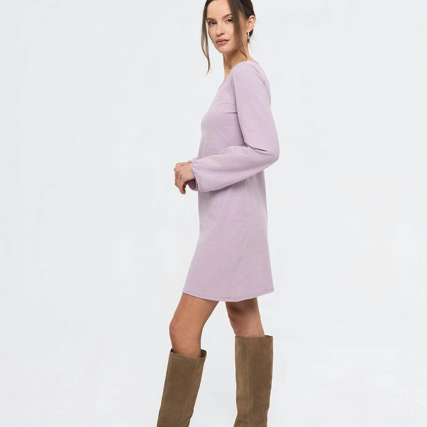 women's mini dress - lavender shadow